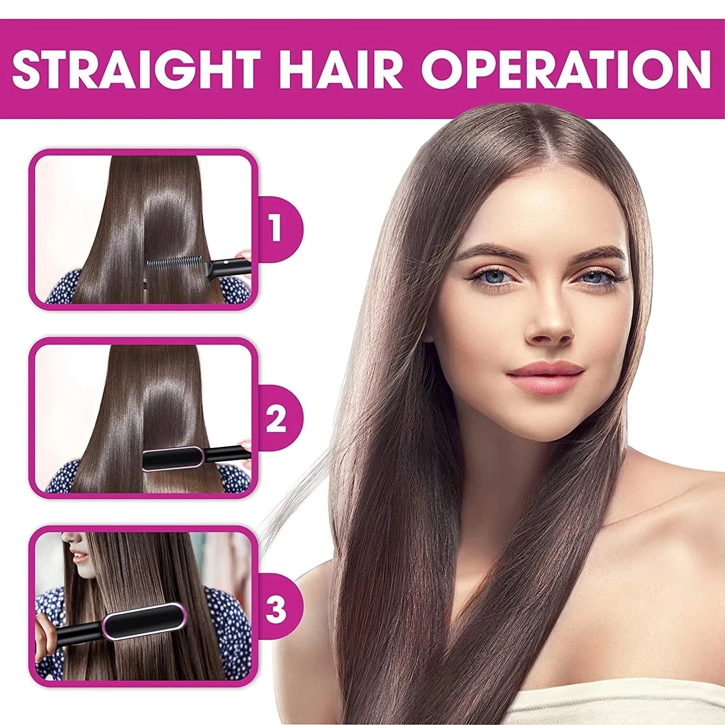 Multi-Functional Hair Straightener Hot Comb