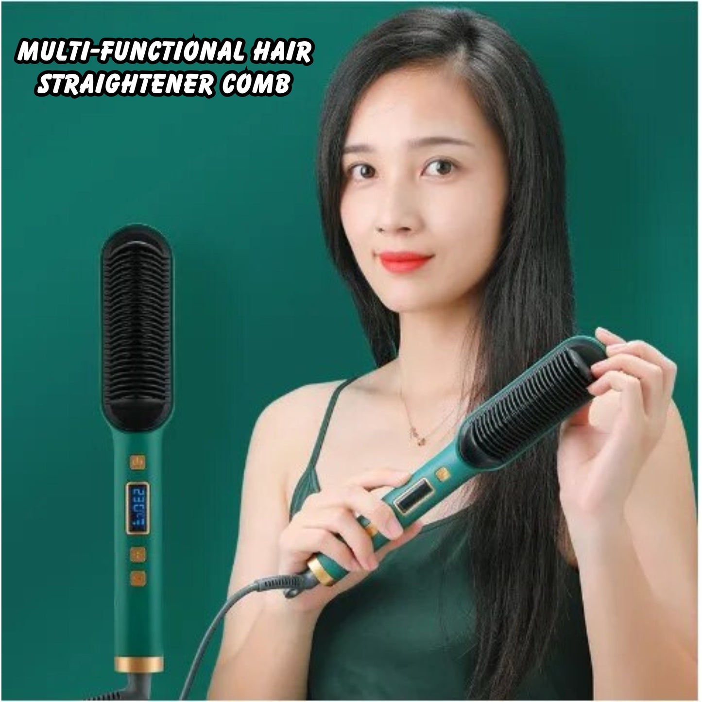 Multi-Functional Hair Straightener Hot Comb